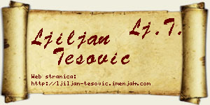 Ljiljan Tešović vizit kartica